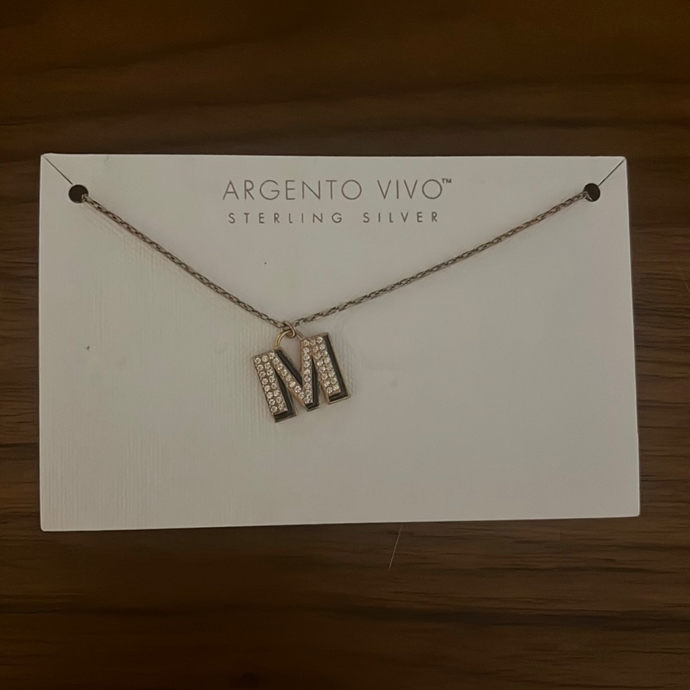 M Monogram necklace NWT